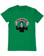 Tricou ADLER barbat I hate everything Verde mediu