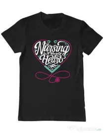 Tricou ADLER barbat Work of heart Negru