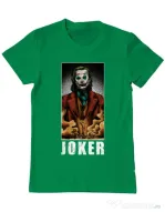 Tricou ADLER barbat Joker flames Verde mediu
