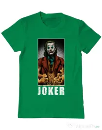 Tricou ADLER barbat Joker flames Verde mediu