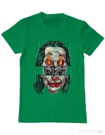 Tricou ADLER barbat Joker skull Verde mediu