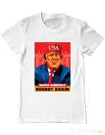 Tricou ADLER barbat Make America regret again Alb