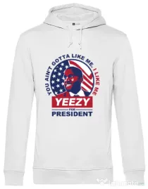 Hoodie barbat cu gluga I like me Alb