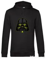 Hoodie barbat cu gluga Cat Vader Negru