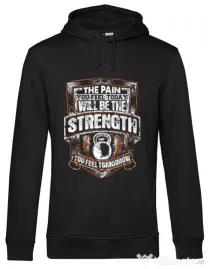 Hoodie barbat cu gluga The pain you feel Negru