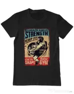 Tricou ADLER barbat Health and strength Negru