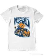 Tricou ADLER barbat Hello ween Alb