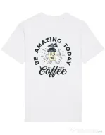 Tricou STANLEY STELLA barbat Amazing coffee Alb