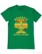 Tricou ADLER barbat Namaste motherfucker Verde mediu