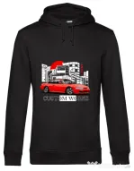 Hoodie barbat cu gluga S13 in Tokyo Negru
