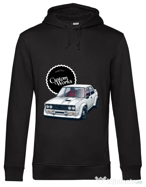 Hoodie barbat cu gluga Abarth Rally Negru