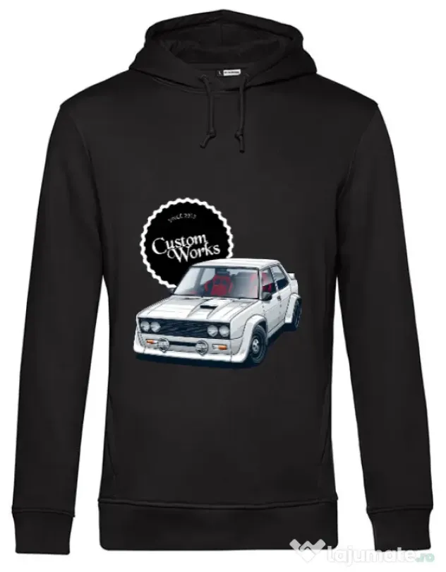 Hoodie barbat cu gluga Abarth Rally Negru