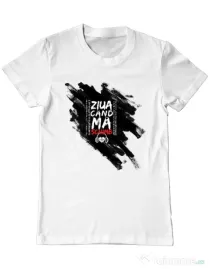 Tricou ADLER barbat Tricou ZIUA CAND MA SCHIMB - Adi Morosanu Alb