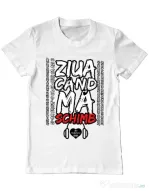 Tricou ADLER barbat ziua cand ma schimb Alb
