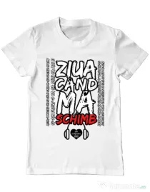 Tricou ADLER barbat ziua cand ma schimb Alb
