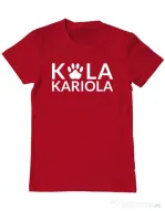 Tricou personalizat barbat Logo Kola Alb Rosu