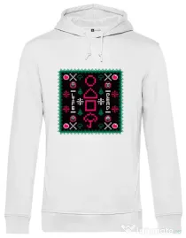 Hanorac barbat cu gluga Childhood Pattern Alb