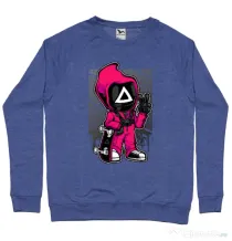 Bluza personalizata barbat Squid Game 4 Albastru melanj