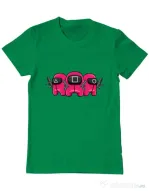Tricou personalizat barbat Squid Squad Verde mediu