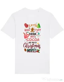 Tricou STANLEY STELLA barbat Christmas Vibes Alb