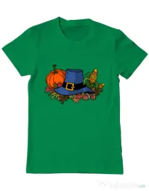 Tricou personalizat barbat Thank Giving Verde mediu
