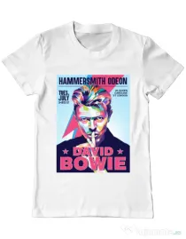 Tricou personalizat barbat David Bowie Alb
