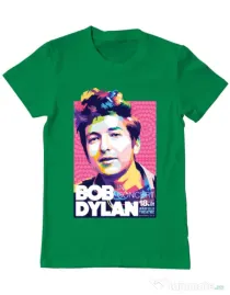 Tricou personalizat barbat Bob Dylan Verde mediu