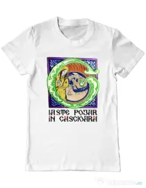 Tricou personalizat barbat Greta Alb