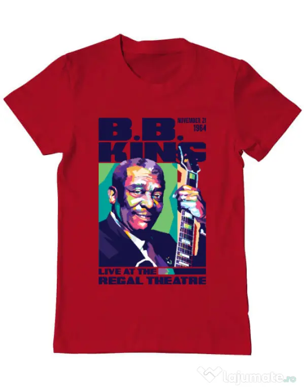 Tricou personalizat barbat BB KING Rosu