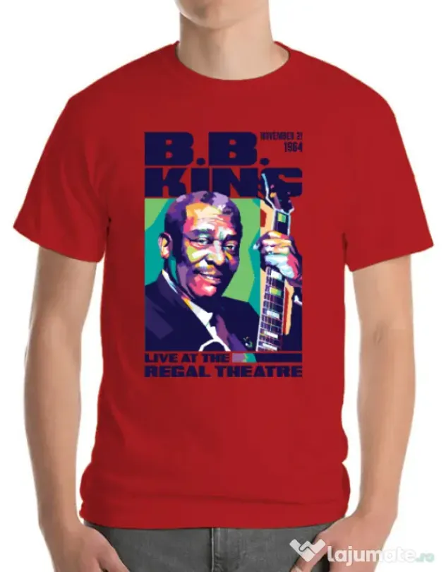 Tricou personalizat barbat BB KING Rosu