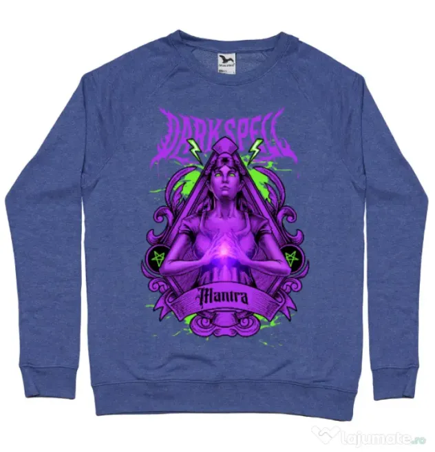 Bluza personalizata barbat DARK SPELL Albastru melanj
