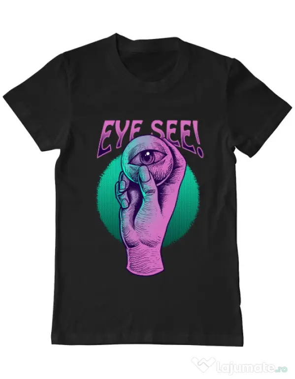 Tricou personalizat barbat EYE SEE Negru