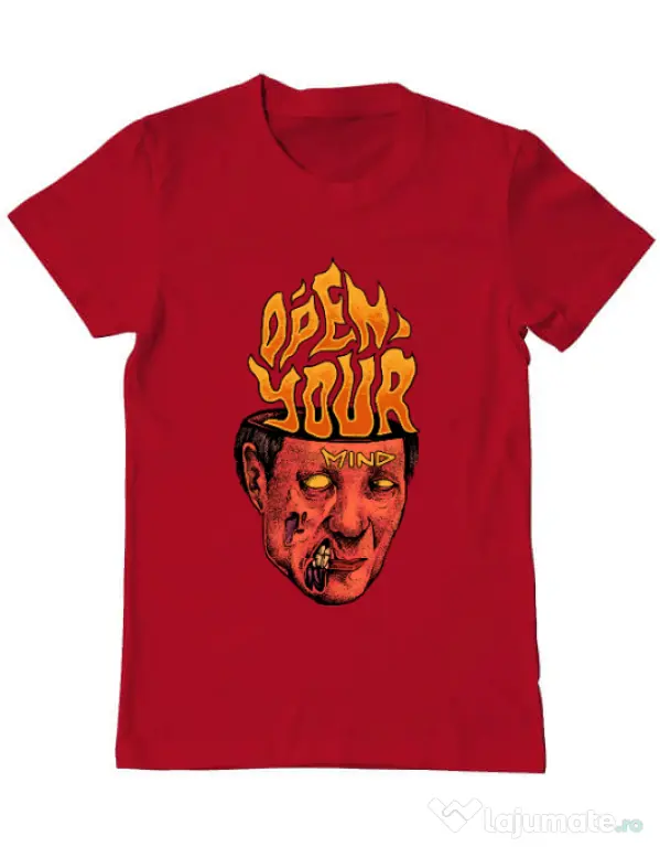 Tricou personalizat barbat OPEN YOUR MIND Rosu