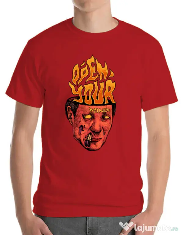 Tricou personalizat barbat OPEN YOUR MIND Rosu