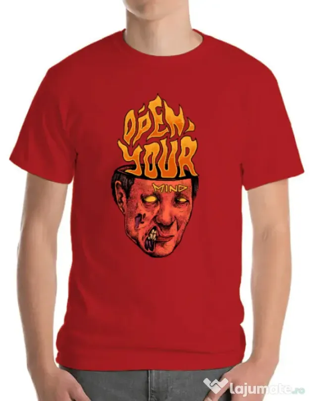 Tricou personalizat barbat OPEN YOUR MIND Rosu