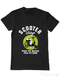 Tricou personalizat barbat SCOOTER VINTAGE Negru