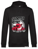 Hanorac barbat cu gluga SCOOTER RETRO RED COLOR Negru