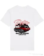 Tricou STANLEY STELLA barbat retro motorshow Alb