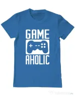 Tricou personalizat barbat Gameaholic Albastru azuriu