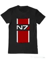 Tricou personalizat barbat Mass Effect - N7 Negru