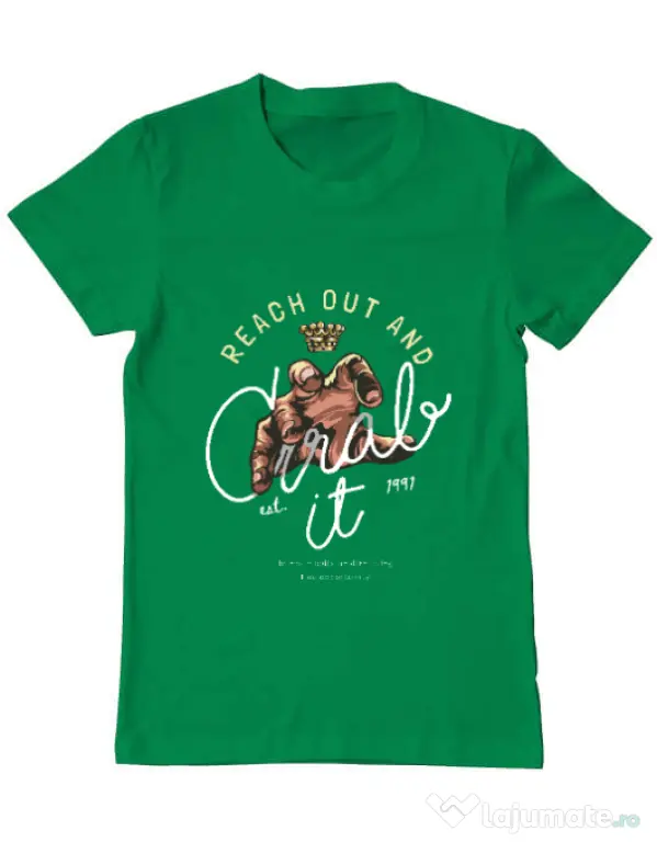 Tricou personalizat barbat Reach out and grab Verde mediu