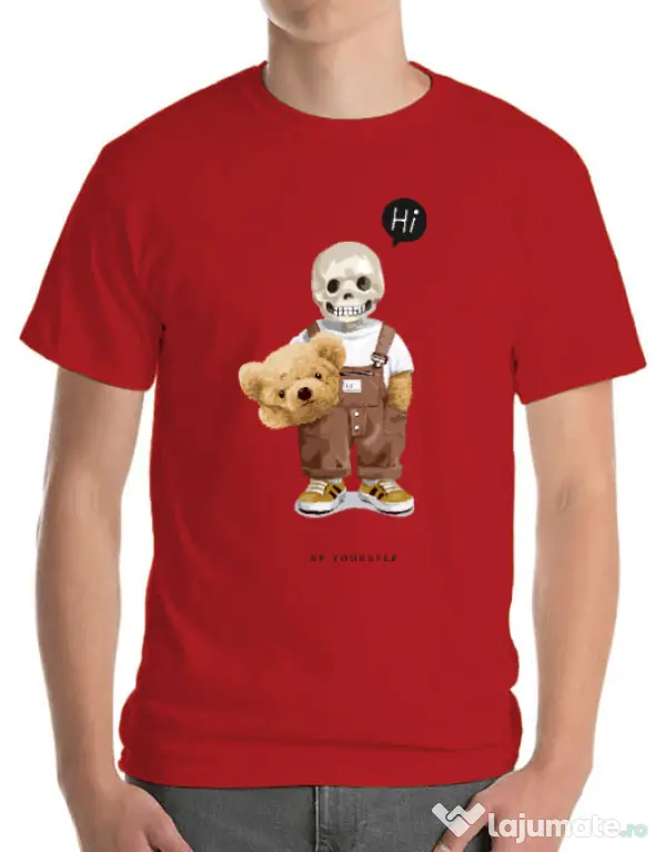 Tricou personalizat barbat Be yourself Rosu