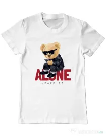 Tricou personalizat barbat Leave Me Alb