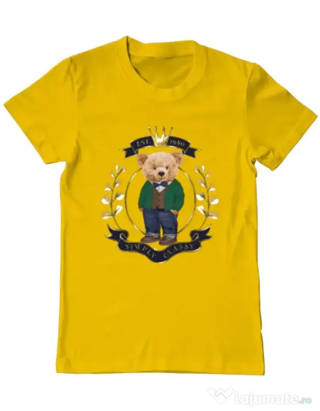 Tricou personalizat barbat Simply Classy Galben