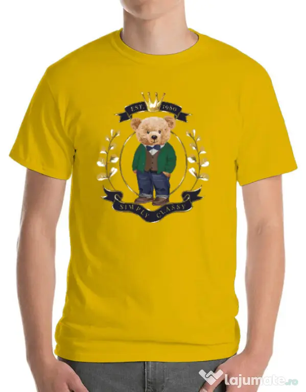 Tricou personalizat barbat Simply Classy Galben
