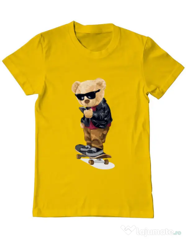 Tricou personalizat barbat Skate Galben