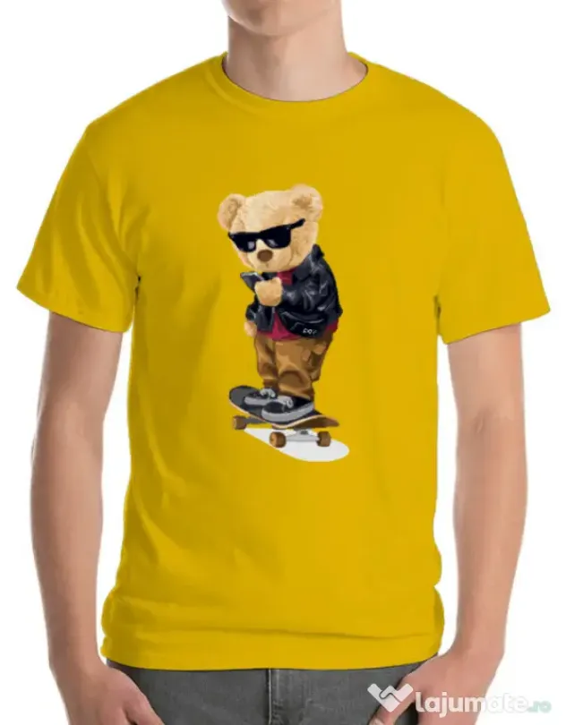 Tricou personalizat barbat Skate Galben