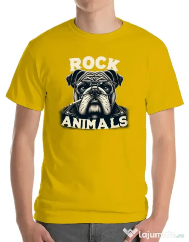 Tricou personalizat barbat BULLDOG 06 Galben