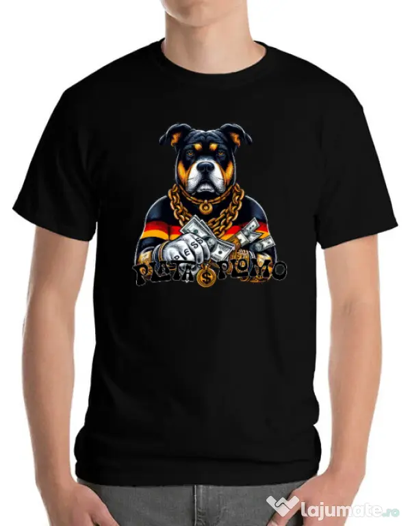 Tricou personalizat barbat BULLDOG 08 Negru