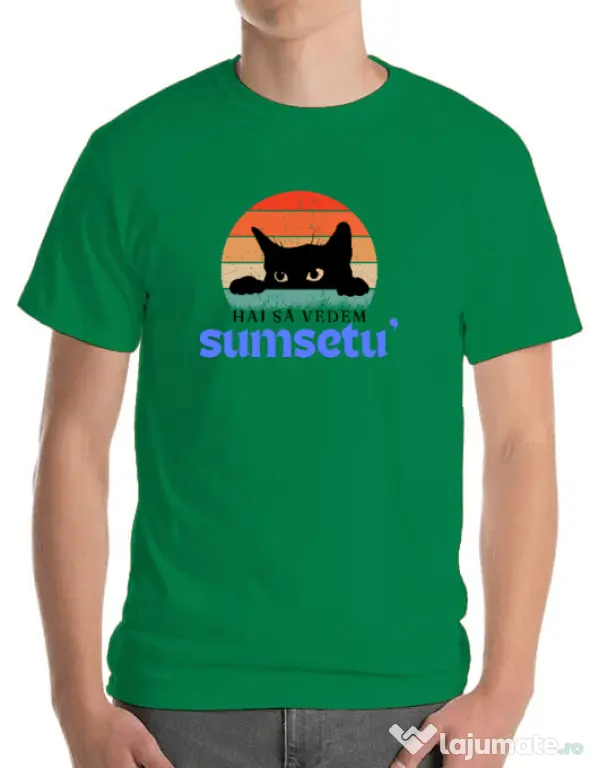 Tricou personalizat barbat Custom design Verde mediu
